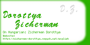 dorottya zicherman business card